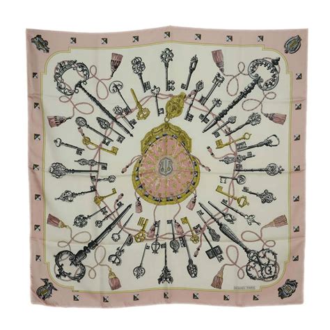 hermes pink keys les cles silk 90cm square scarf|Hermes Pink Keys Les Cles Silk 90cm Square Scarf .